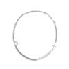 Reflective Pearl Necklace Asymmetric Stitching Chain Necklaces 12