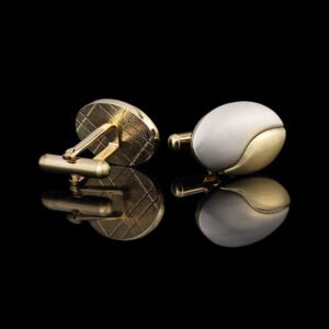 Electroplating Two-tone Men’s Cufflinks Gold Brushed Cufflinks Necklaces Electroplating Two-tone Men’s Cufflinks Gold Brushed Cufflinks Necklaces