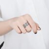 Women’s Wide Face Elephant Vintage Ring Rings 11 Women’s Wide Face Elephant Vintage Ring Rings 11