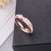 Titanium steel ring female Japanese and Korean version personality plated 18 rose gold ring does not fade fashion jewelry wholesale Rings 10 Titanium steel ring female Japanese and Korean version personality plated 18 rose gold ring does not fade fashion jewelry wholesale Rings 10