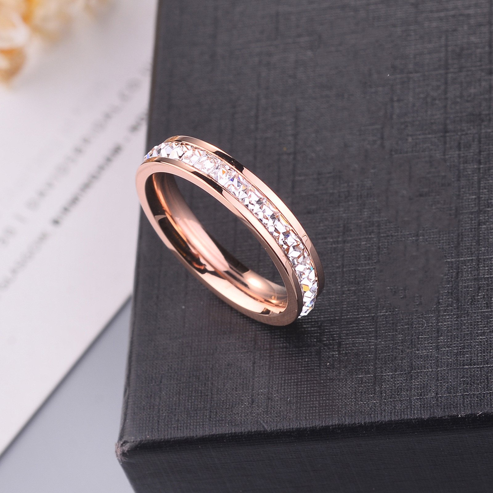 Titanium steel ring female Japanese and Korean version personality plated 18 rose gold ring does not fade fashion jewelry wholesale Rings 4 Titanium steel ring female Japanese and Korean version personality plated 18 rose gold ring does not fade fashion jewelry wholesale Rings 4