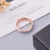 Titanium steel ring female Japanese and Korean version personality plated 18 rose gold ring does not fade fashion jewelry wholesale Rings 12 Titanium steel ring female Japanese and Korean version personality plated 18 rose gold ring does not fade fashion jewelry wholesale Rings 12