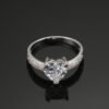 Heart-shaped Zircon Ring White Gold-plated Heart-shaped Diamond Ring Rings 15