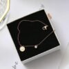 Letter Discs Diamond Paw 18K Rose Gold Anklet Color Gold Female Fashion Simple Personality Trend Accessories 8