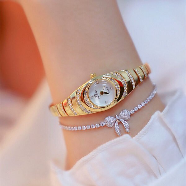 Ladies Gold Watch Diamond Wristwatch Female Fashion Bracelet Watches Women Full Diamond Watch watches 6