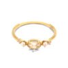 Light Luxury 9K Gold Natural White Crystal Pearl Ring Rings 12