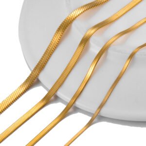 Copper Plated Real Gold INS Necklace Simple Clavicle Chain Necklaces