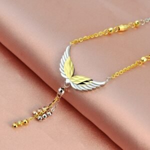 Necklace Female 925 Sterling Silver 18k Gold Plated Angel Tassel Snake Bone Chain Simple Silver Jewelry Necklaces
