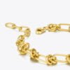 18K Gold Plated Titanium Steel Rope Knot Chain Bracelet Bracelets 13