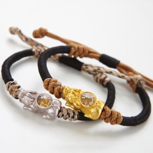 Braided Pure Copper Gold-plated Silver Brave Bracelet Bracelets