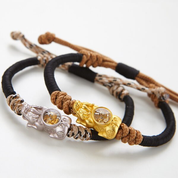 Braided Pure Copper Gold-plated Silver Brave Bracelet Bracelets 3