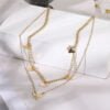 Butterfly Choker Necklace Jewelry Layered-Chain Female Women Cute Gold-Color Fashion Necklaces 11