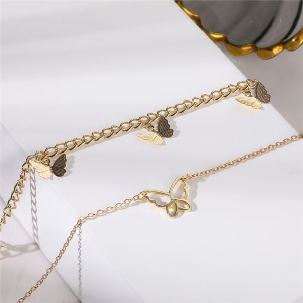 Butterfly Choker Necklace Jewelry Layered-Chain Female Women Cute Gold-Color Fashion Necklaces 7