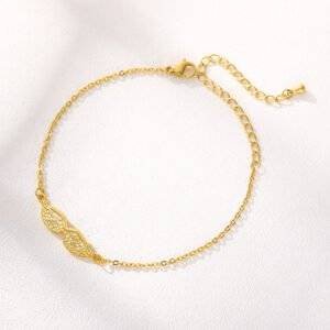 Gold Angel Wing Charm Bracelet Bracelet Women Bracelets