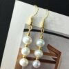 14K Gold Hand-Made Freshwater Pearl Earrings, Daily Wild Trend Earrings 11