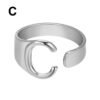 European And American A-Z Letter Ring Gold Metal Adjustable Open Ring Initials Name Letter Female Factory Direct Sales Rings 16