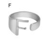 European And American A-Z Letter Ring Gold Metal Adjustable Open Ring Initials Name Letter Female Factory Direct Sales Rings 19
