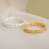 Twist Hollow Simple Rings For Women Girl Gold Color Stainless Steel Fashion Jewelry Rings 17