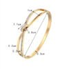 Diamond Double Ring Bracelet Titanium Steel Plated 18K Rose Gold Bow Female Bracelet BestSelling 15