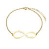 Personalized Jewelry Custom Double Name Date Infinity Bracelet Rose Gold Infinity Nameplate Bracelets Stainless Steel Hand Chain Bracelets 8