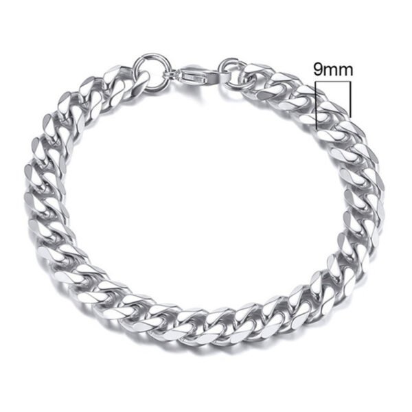 Stainless Steel Gold Plated Bracelet Men’s Gold Cuban Chain 3 5 7 9 11mm Six-sided Bracelet Bracelets 11