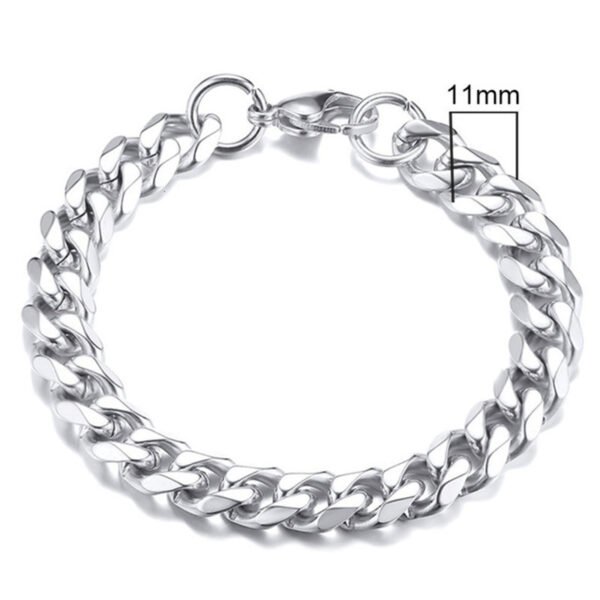 Stainless Steel Gold Plated Bracelet Men’s Gold Cuban Chain 3 5 7 9 11mm Six-sided Bracelet Bracelets 12
