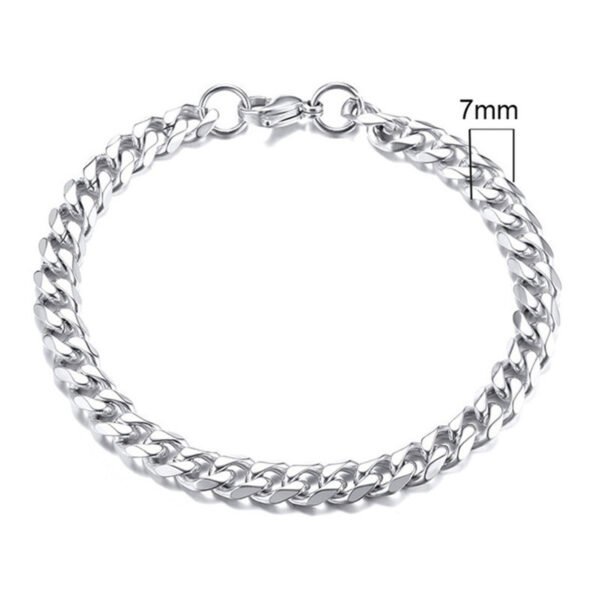 Stainless Steel Gold Plated Bracelet Men’s Gold Cuban Chain 3 5 7 9 11mm Six-sided Bracelet Bracelets 10