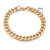 Stainless Steel Gold Plated Bracelet Men’s Gold Cuban Chain 3 5 7 9 11mm Six-sided Bracelet Bracelets 16