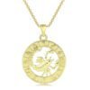 12 Constellation Gold Coin Pendant Necklace With 14K Gold Plating Necklaces 22