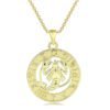 12 Constellation Gold Coin Pendant Necklace With 14K Gold Plating Necklaces 18