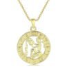 12 Constellation Gold Coin Pendant Necklace With 14K Gold Plating Necklaces 13