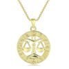 12 Constellation Gold Coin Pendant Necklace With 14K Gold Plating Necklaces 21