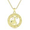 12 Constellation Gold Coin Pendant Necklace With 14K Gold Plating Necklaces 15