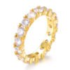 Hot Style Euramerican Gold-Plated Micro-Zircon Ring Rings 10