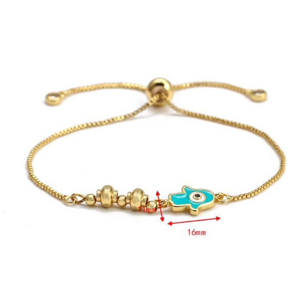 EVIL EYE Fatima Hand Tree Turkish Evil Eye Charm Bracelet Gold Color Adjustable Bracelet Fashion Jewelry for Women Girls BE149 Bracelets 5