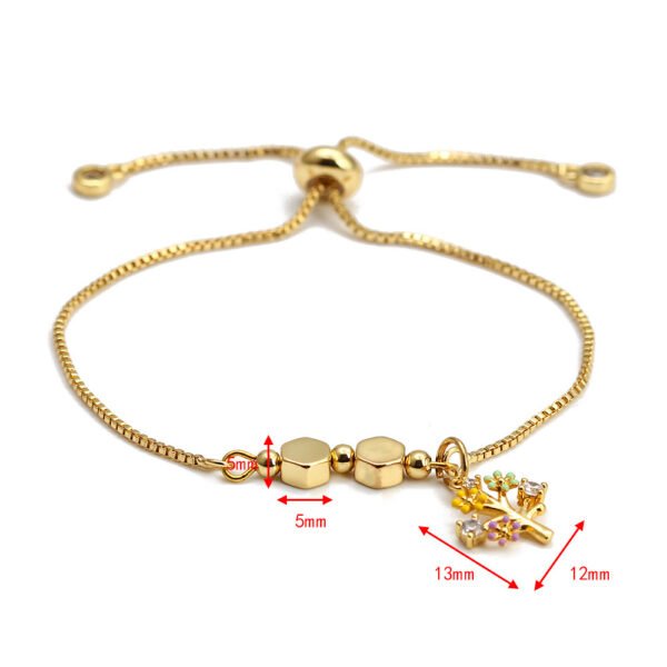 EVIL EYE Fatima Hand Tree Turkish Evil Eye Charm Bracelet Gold Color Adjustable Bracelet Fashion Jewelry for Women Girls BE149 Bracelets 7