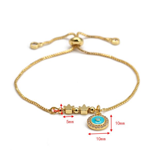 EVIL EYE Fatima Hand Tree Turkish Evil Eye Charm Bracelet Gold Color Adjustable Bracelet Fashion Jewelry for Women Girls BE149 Bracelets 4