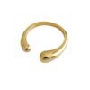 Gold Metal Brass Plated Balls Geometric Square Adjustable Opening Rings for Women Rings 12