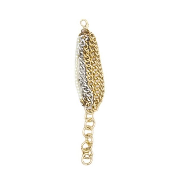 Women’s Palace Pearl Bracelet Gold and Silver Mixed Color Multilayer Bracelet Bracelets 3
