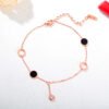 Rose Gold Black Geometric Circle Anklet Women’S Simple Girlfriends Sisters Ankle And Foot Chain Accessories 10