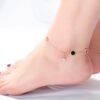 Rose Gold Black Geometric Circle Anklet Women’S Simple Girlfriends Sisters Ankle And Foot Chain Accessories 11