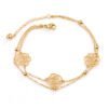 Sterling Silver Plated 18K Rose Gold Anklet Female Non-Fading Double-Layer Bells Girlfriend Foot Chain Accessories 10