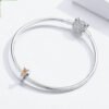 Silver Charm Original Rose S925 Silver Beads Valentine’S Day Lovers’ Gold Plated Rose Bracelet Beads Bsc146 Bracelets 9