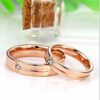 European And American Hot Sale Tungsten Gold Ring Trend Rose Gold Slotted Zircon Tungsten Steel Jewelry Rings 9