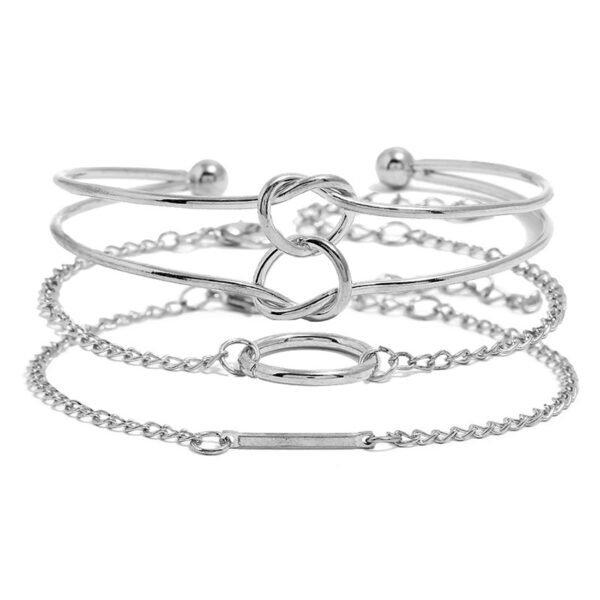 Ring Circle Gold Plated Bracelet Bracelet Three-piece Set Bracelet Rings 6