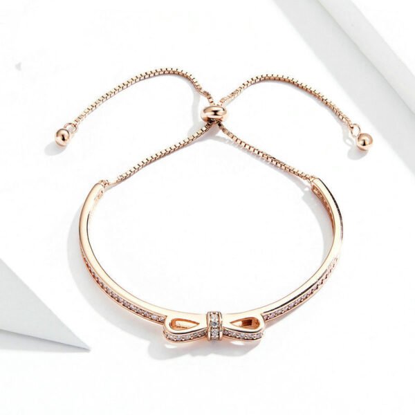 Silver Bow Knot Bracelet Gold Plated S925 Silver Bracelet Simple And Fashion Golden Bracelet Bracelets 6