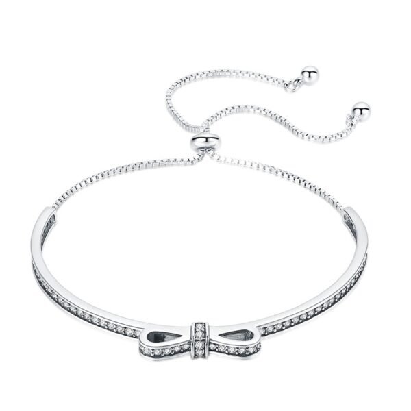 Silver Bow Knot Bracelet Gold Plated S925 Silver Bracelet Simple And Fashion Golden Bracelet Bracelets 4