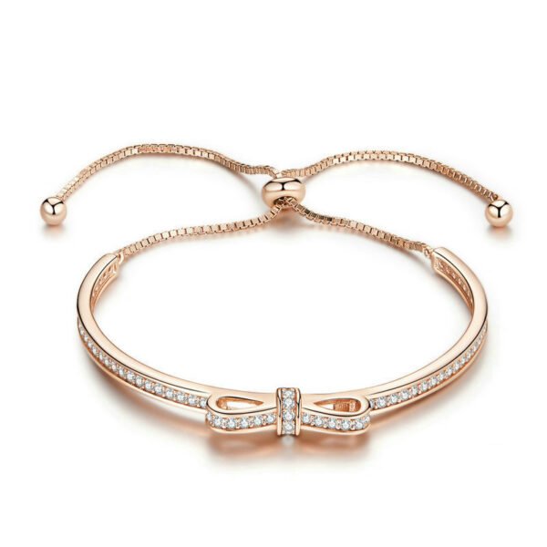 Silver Bow Knot Bracelet Gold Plated S925 Silver Bracelet Simple And Fashion Golden Bracelet Bracelets 7