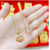 Sand Gold All-Match Gold-Plated Necklace Gold Color Necklaces 20 Sand Gold All-Match Gold-Plated Necklace Gold Color Necklaces 20