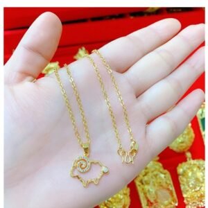 Sand Gold All-Match Gold-Plated Necklace Gold Color Necklaces Sand Gold All-Match Gold-Plated Necklace Gold Color Necklaces